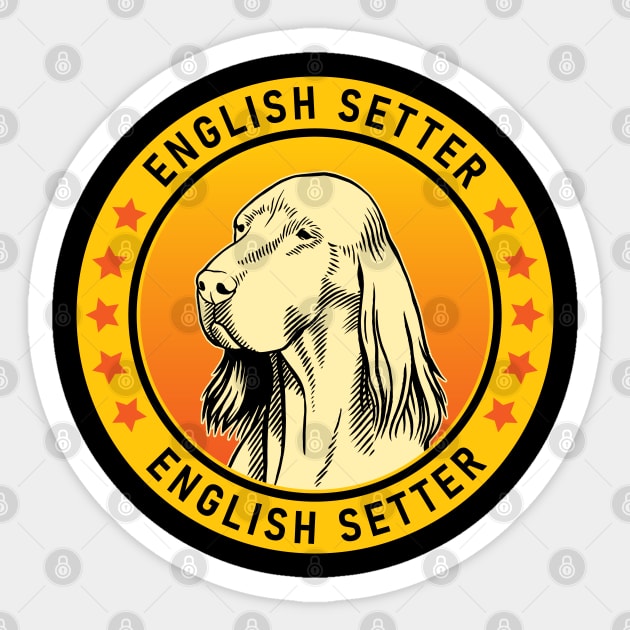 English Setter Dog Portrait Sticker by millersye